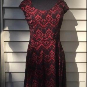 Candie’s Black in Red Lace Dress